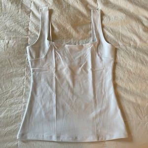 White Free People Square Neck Tank size Small new with tags